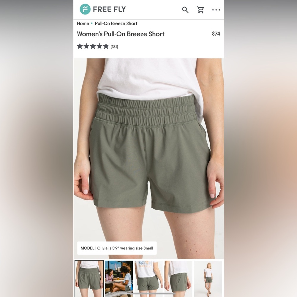 Women's Pull-On Breeze Shorts - Olive